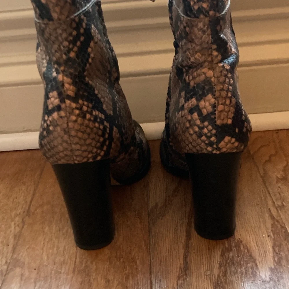 Sam Edelman tall leather snake skin boots - Picture 6 of 14